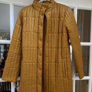 Eileen Fisher Stand Collar Quilted Coat Size XS